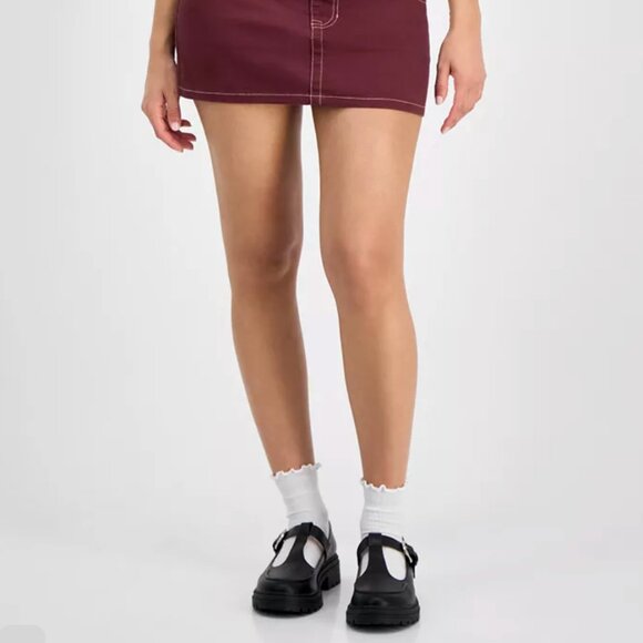 Celebrity Pink - Contrast-Stitch Mini Skirt - Picture 5 of 6